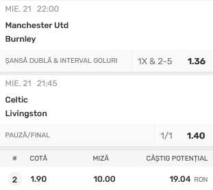 Cota 2 de miercuri 21 decembrie 2022 cu meciuri din EFL Cup și Premiership